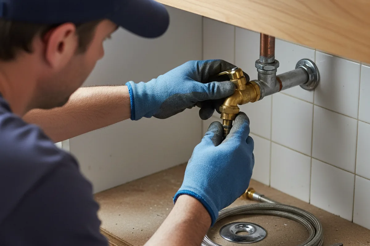 Shutoff valve and fitting work during Faucet and Fixture Repair in Attleboro
